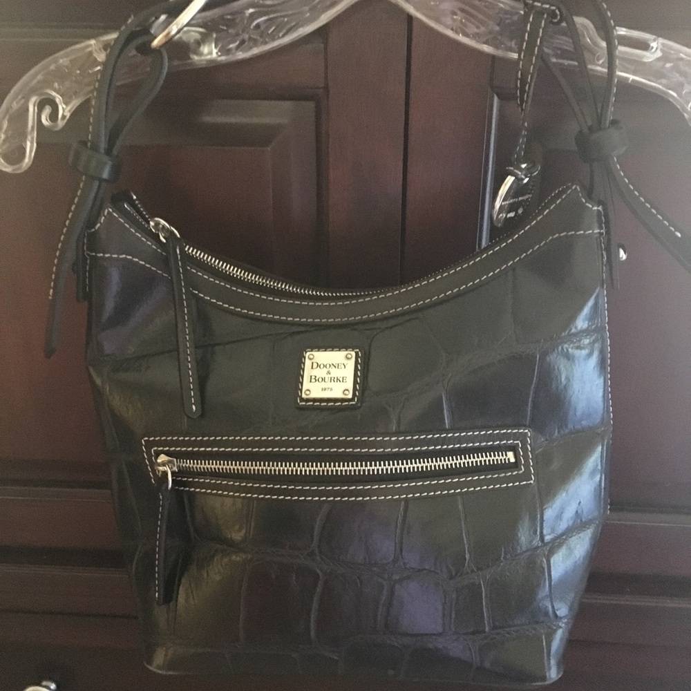 Dooney and Burke Croc black purse